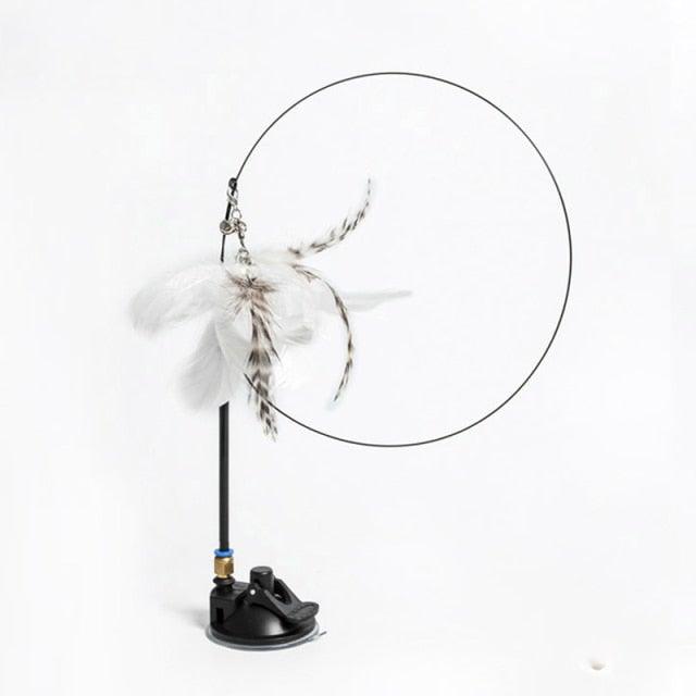 Funny Feather Bird with Bell Cat Stick Toy for Kitten Playing Teaser Wand Toy Cat Supplies Interactive Wiggle Moving Cat Kicker Toy with Plush Interactive Cat Toys Fun Toy For Cat Exercise Stevvex