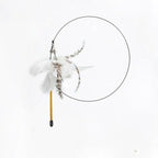 Funny Feather Bird with Bell Cat Stick Toy for Kitten Playing Teaser Wand Toy Cat Supplies Interactive Wiggle Moving Cat Kicker Toy with Plush Interactive Cat Toys Fun Toy For Cat Exercise Stevvex