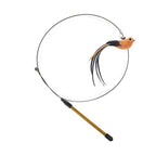 Funny Feather Bird with Bell Cat Stick Toy for Kitten Playing Teaser Wand Toy Cat Supplies Interactive Wiggle Moving Cat Kicker Toy with Plush Interactive Cat Toys Fun Toy For Cat Exercise Stevvex
