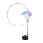 Funny Feather Bird with Bell Cat Stick Toy for Kitten Playing Teaser Wand Toy Cat Supplies Interactive Wiggle Moving Cat Kicker Toy with Plush Interactive Cat Toys Fun Toy For Cat Exercise Stevvex