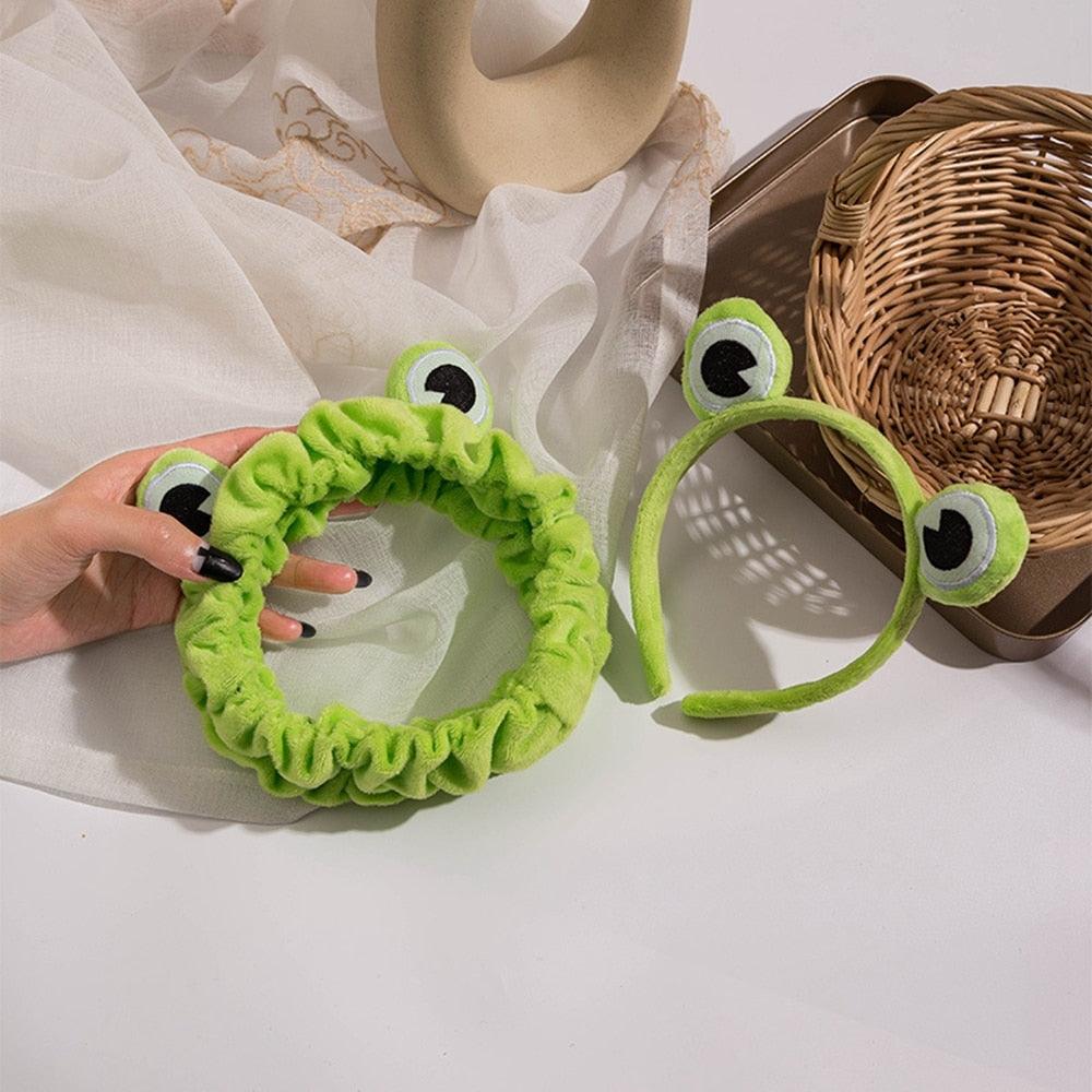 Funny Frog Makeup Headband Wide-brimmed Elastic Hairbands Cute Girls Hair Bands Women Hair Accessories Girls Hairband Gorgeous Hair Accessories For Women Stevvex