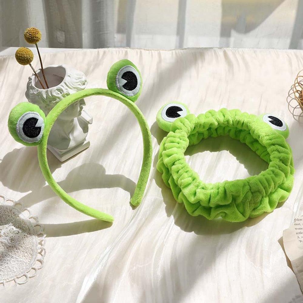 Funny Frog Makeup Headband Wide-brimmed Elastic Hairbands Cute Girls Hair Bands Women Hair Accessories Girls Hairband Gorgeous Hair Accessories For Women Stevvex
