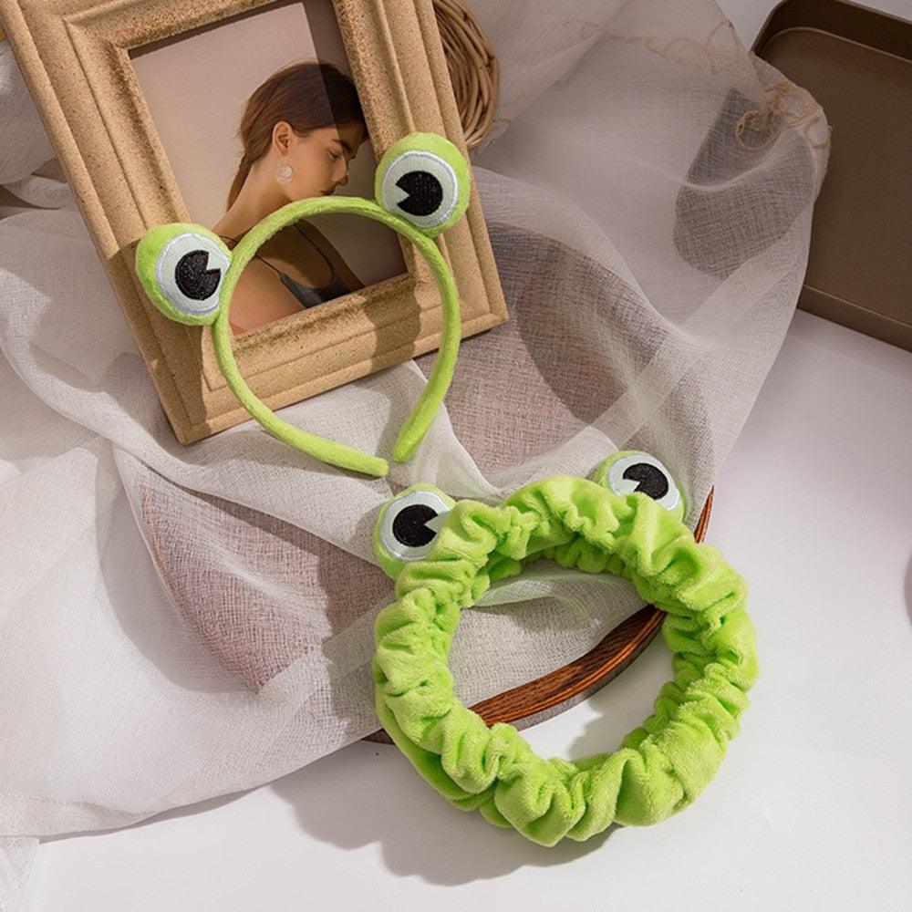 Funny Frog Makeup Headband Wide-brimmed Elastic Hairbands Cute Girls Hair Bands Women Hair Accessories Girls Hairband Gorgeous Hair Accessories For Women Stevvex