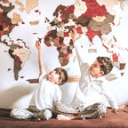 3D Wooden World Map Fusion Enjoy The Wood
