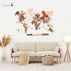 3D Wooden World Map Fusion Enjoy The Wood