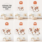 3D Wooden World Map Smokey Enjoy The Wood