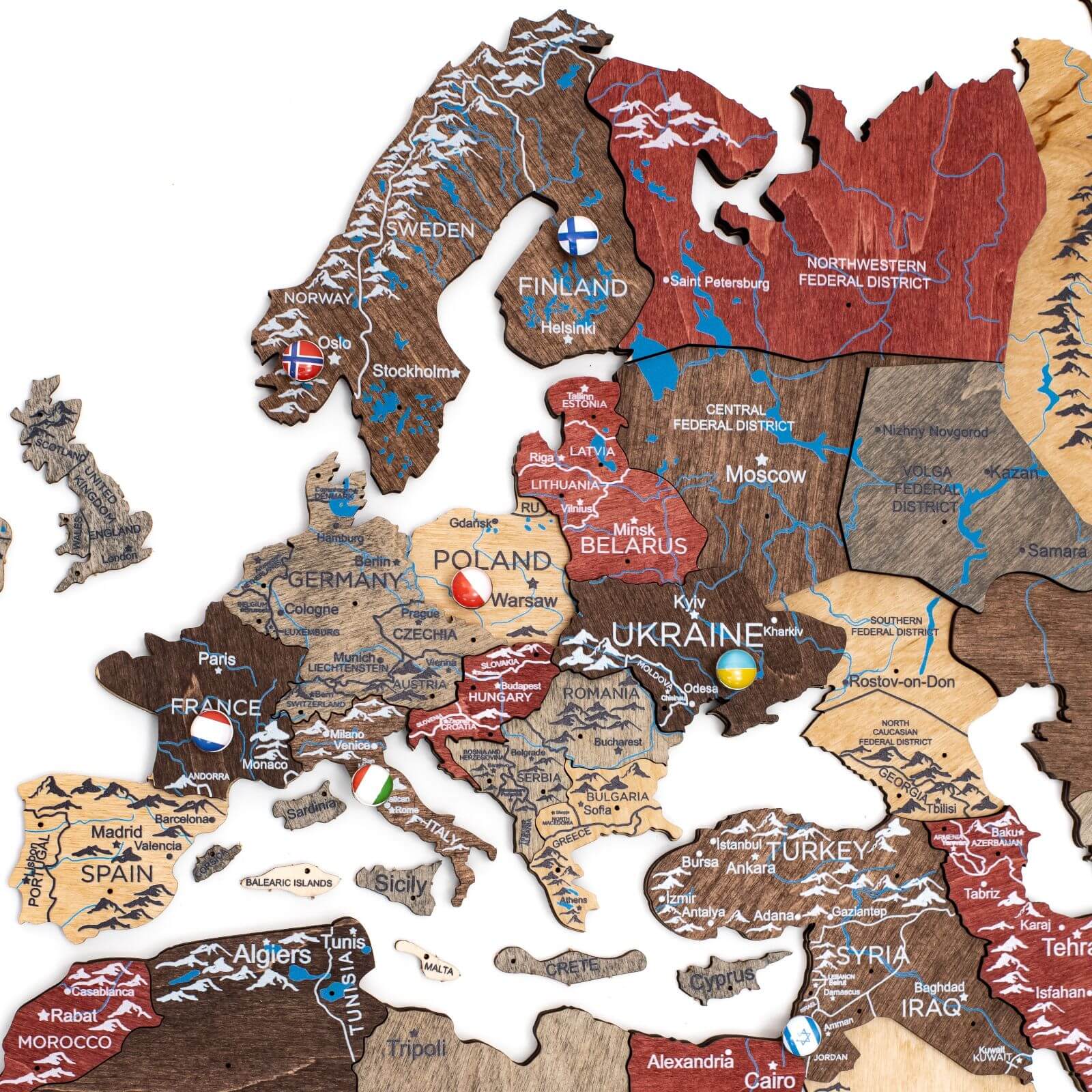 3D Wooden World Map Fusion Enjoy The Wood