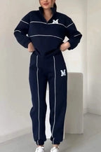 Hoodless Pullover Sweatshirt Sets Pi-Mart