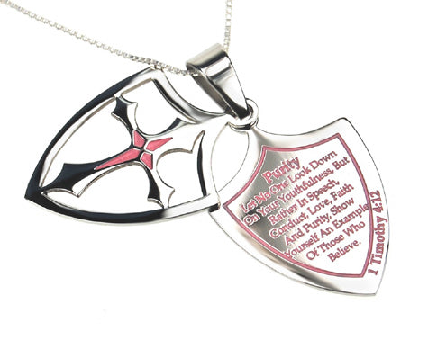 2 Piece Shield Cross Necklace KingdomWear