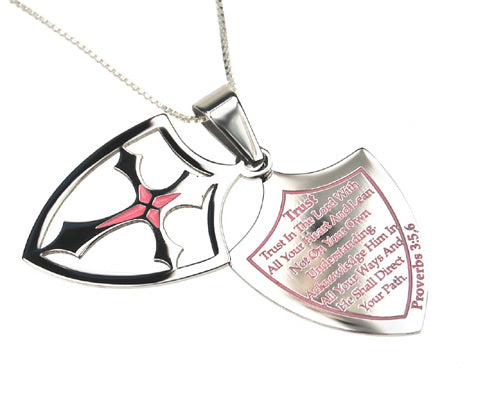 2 Piece Shield Cross Necklace KingdomWear