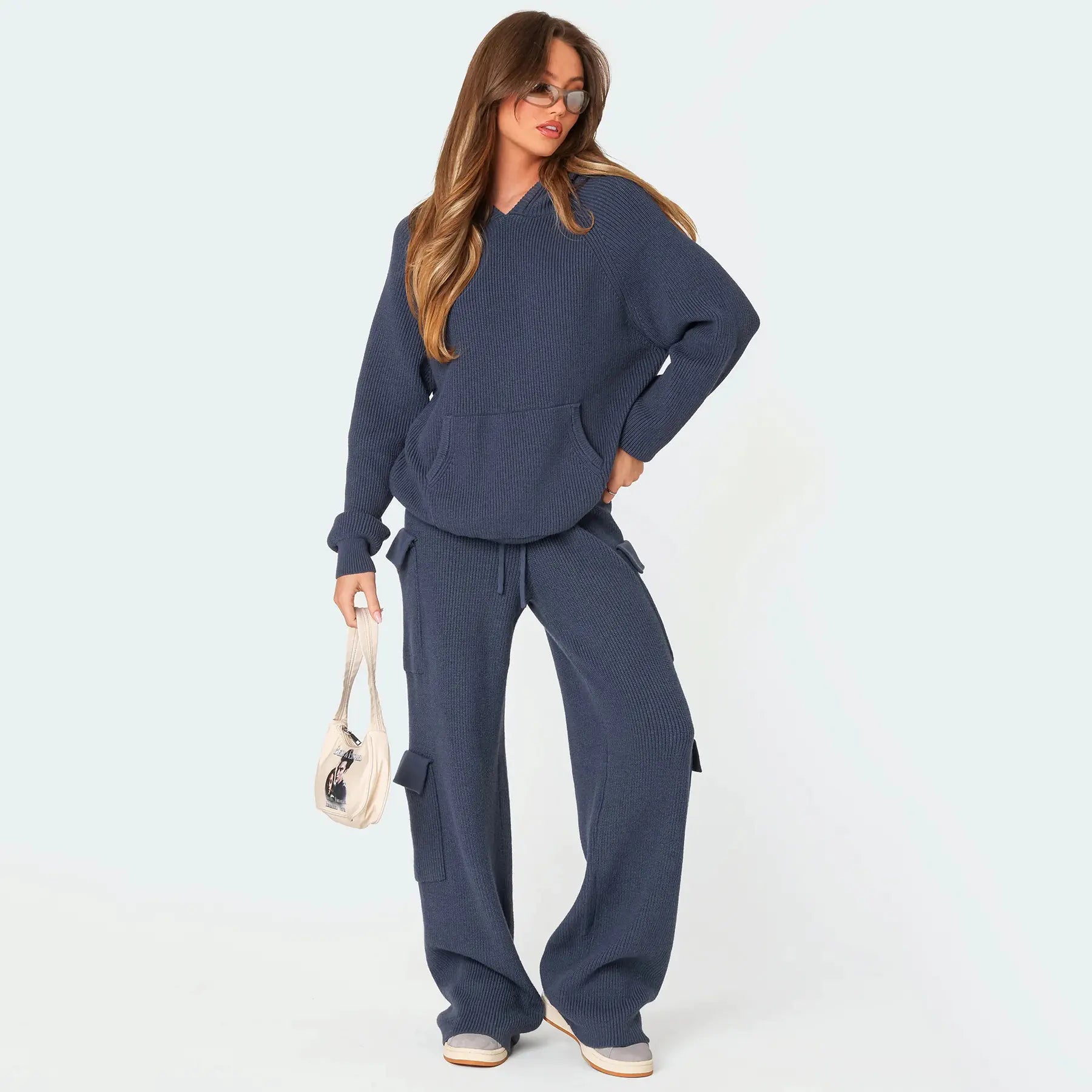 Luxe Knit Hoodie Cargo Set (One Piece) Pi-Mart
