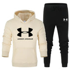 Men's Solid Color Thick Jacket Set for Spring and Autumn Pi-Mart