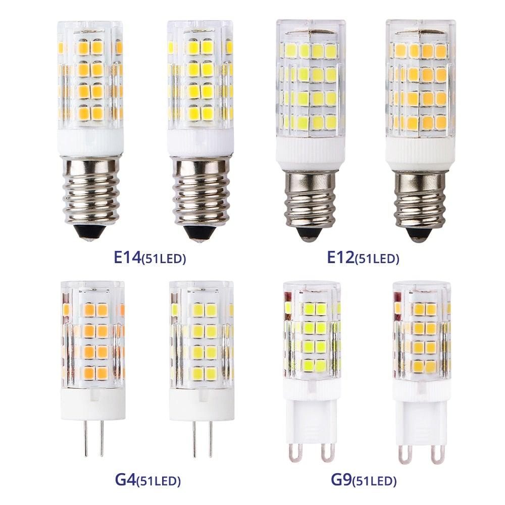 G9 G4 E14 LED Bulb 5W AC220V LED Corn Lamp SMD 2835 51LEDs White / Warm white Replace halogen lamp 1PCS Bulb Dimmable 4W, 40 Watt T4 G9 Halogen Equivalent, 2700K Soft Warm White, 120V No-Flicker, Chandelier Lighting Stevvex