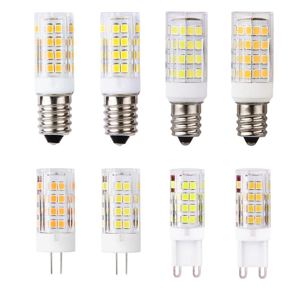 G9 G4 E14 LED Bulb 5W AC220V LED Corn Lamp SMD 2835 51LEDs White / Warm white Replace halogen lamp 1PCS Bulb Dimmable 4W, 40 Watt T4 G9 Halogen Equivalent, 2700K Soft Warm White, 120V No-Flicker, Chandelier Lighting Stevvex