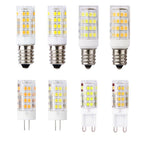 G9 G4 E14 LED Bulb 5W AC220V LED Corn Lamp SMD 2835 51LEDs White / Warm white Replace halogen lamp 1PCS Bulb Dimmable 4W, 40 Watt T4 G9 Halogen Equivalent, 2700K Soft Warm White, 120V No-Flicker, Chandelier Lighting Stevvex
