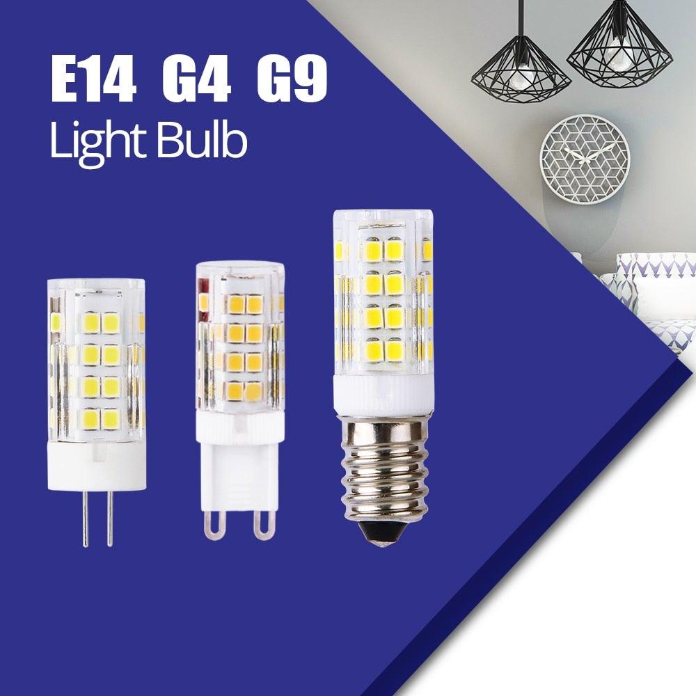 G9 G4 E14 LED Bulb 5W AC220V LED Corn Lamp SMD 2835 51LEDs White / Warm white Replace halogen lamp 1PCS Bulb Dimmable 4W, 40 Watt T4 G9 Halogen Equivalent, 2700K Soft Warm White, 120V No-Flicker, Chandelier Lighting Stevvex