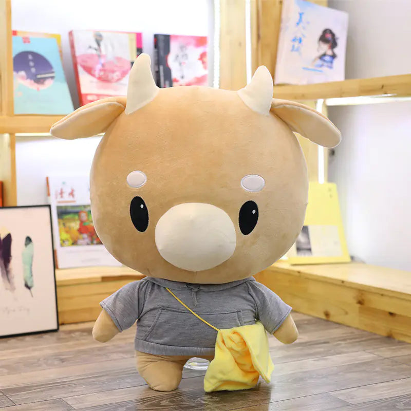Jin Secretary Plush Cow Doll - Stuffed Toy Figure Pi-Mart
