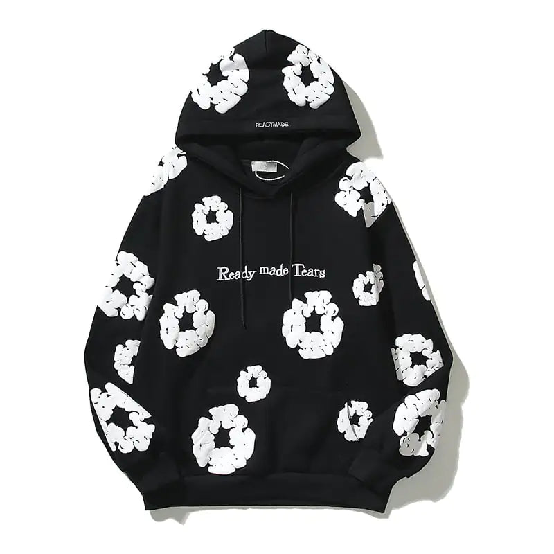 Printed Hoodie Colorful Cotton Long Sleeved Sweater Pi-Mart