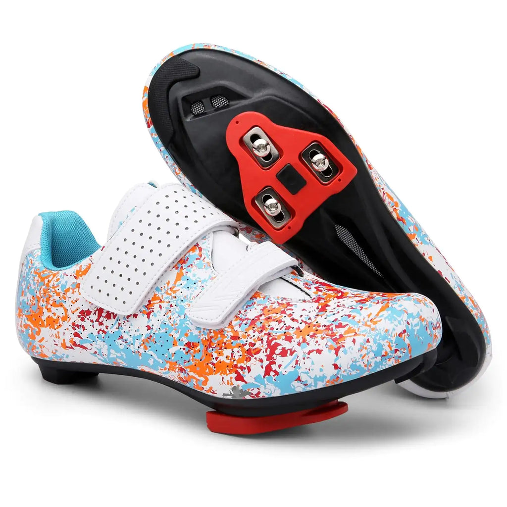 Womens Cycling Shoes Compatible with Peloton Bike Shoes Indoor Biking Bicycle Shoes Specialized Blue 6.5