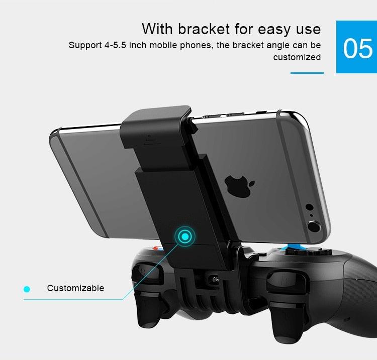 Gamepad Wireless Bluetooth Mobile Game Controller Joystick For Phone Android iOS PC Mobile Game Controller, Wireless Bluetooth Gamepad Joystick Multimedia Game Controller Compatible with Android Perfect for The Most Games Stevvex