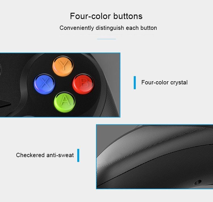 Gamepad Wireless Bluetooth Mobile Game Controller Joystick For Phone Android iOS PC Mobile Game Controller, Wireless Bluetooth Gamepad Joystick Multimedia Game Controller Compatible with Android Perfect for The Most Games Stevvex