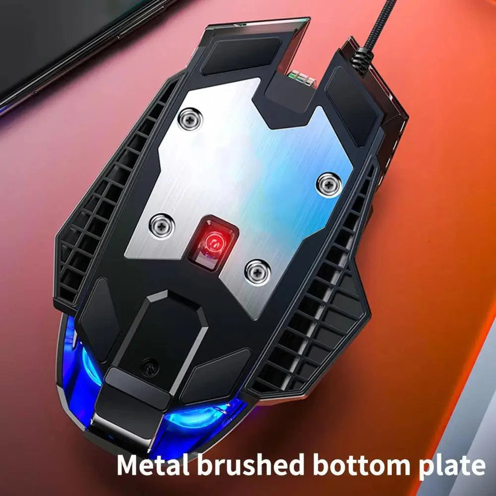 Gaming Adjustable DPI Wired PC Mouse Laptop Home Office Mouse With Metal Bottom Plate Stevvex