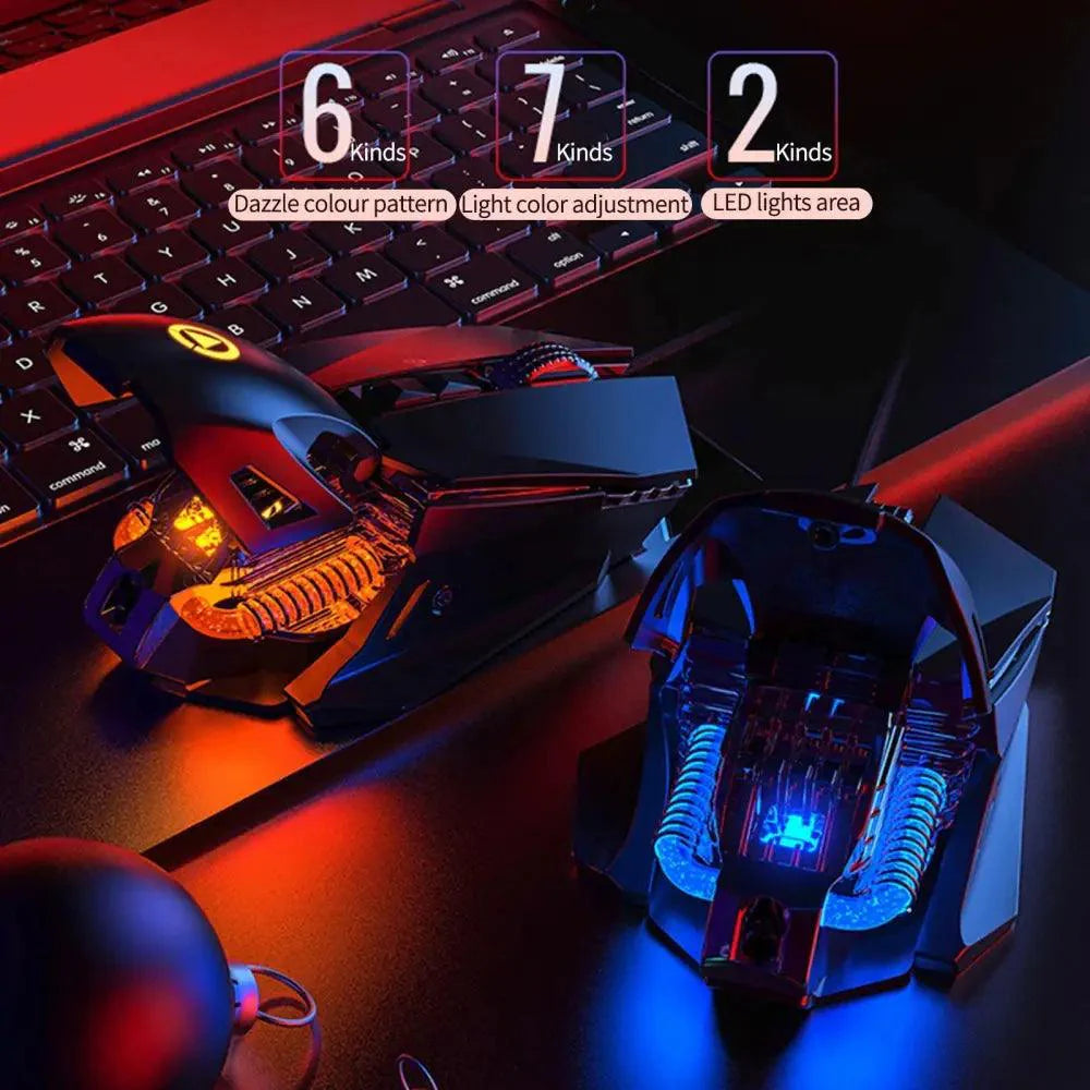 Gaming Adjustable DPI Wired PC Mouse Laptop Home Office Mouse With Metal Bottom Plate Stevvex