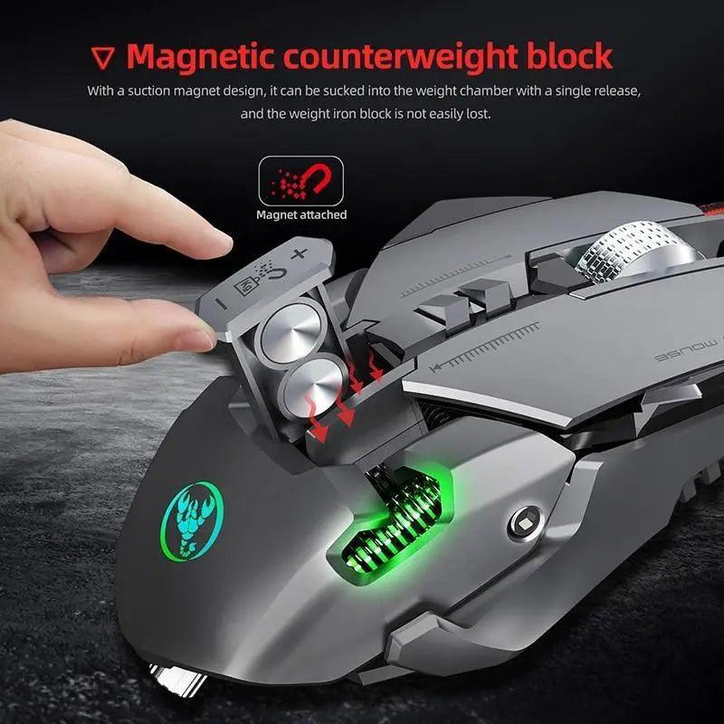 Gaming Ergonomic Wired Mouse 6400DPI Comfortable Game Mouse Optical PC USB Mice Stevvex