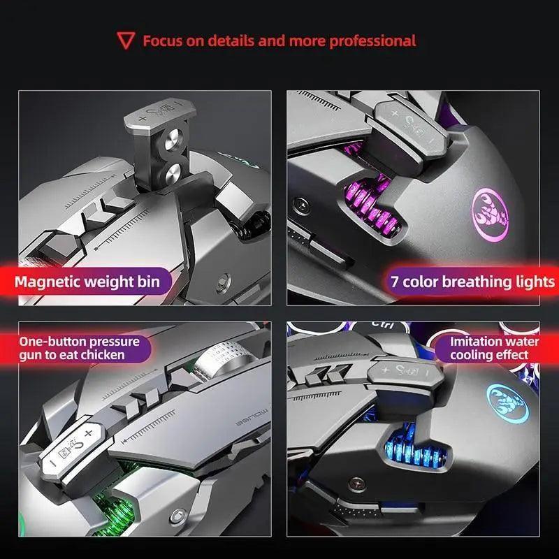 Gaming Ergonomic Wired Mouse 6400DPI Comfortable Game Mouse Optical PC USB Mice Stevvex