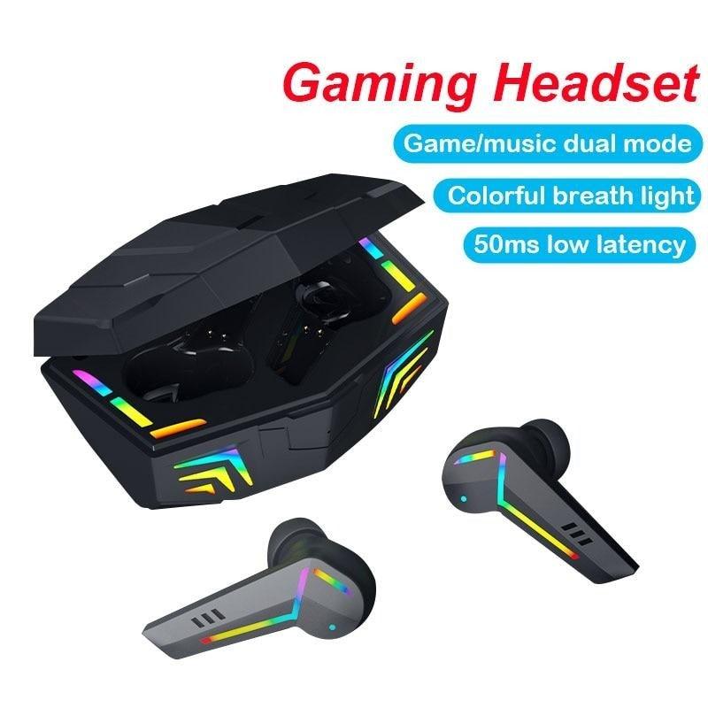 Gaming Headsets Wireless Earphones Low Latency Bluetooth Headphone Sports Noise Cancelling Earbuds With Mic Sports Headphones Wireless Bluetooth Headphones With Microphone 5H Playtime Wireless Running Earbuds Stevvex