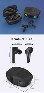 Gaming Headsets Wireless Earphones Low Latency Bluetooth Headphone Sports Noise Cancelling Earbuds With Mic Sports Headphones Wireless Bluetooth Headphones With Microphone 5H Playtime Wireless Running Earbuds Stevvex