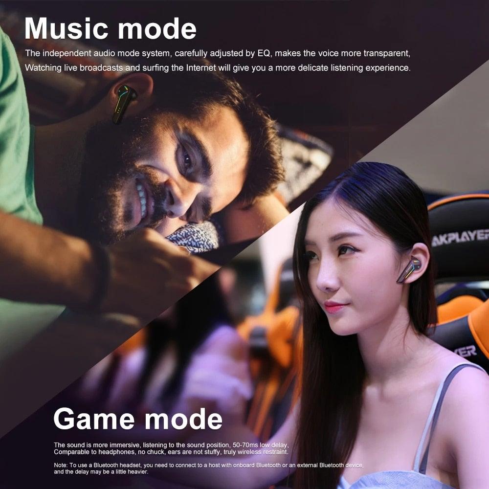 Gaming Headsets Wireless Earphones Low Latency Bluetooth Headphone Sports Noise Cancelling Earbuds With Mic Sports Headphones Wireless Bluetooth Headphones With Microphone 5H Playtime Wireless Running Earbuds Stevvex