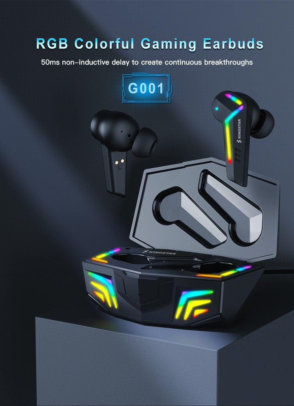 Gaming Headsets Wireless Earphones Low Latency Bluetooth Headphone Sports Noise Cancelling Earbuds With Mic Sports Headphones Wireless Bluetooth Headphones With Microphone 5H Playtime Wireless Running Earbuds Stevvex