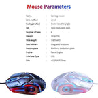 Gaming LED Wired Mechanical Mouse 6 Button With Backlight Ergonomic Cool Mouse Design For Laptop And Computer Stevvex