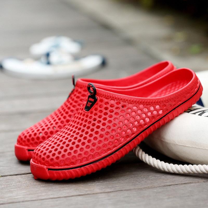 Garden Clog Women Quick Drying Summer Beach Slipper Flat Outdoor Sandals Breathable Mesh Sandals Beach Footwear Anti-Slip Slippers Quick Drying Sandals Stevvex