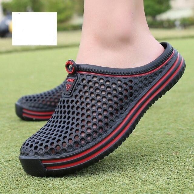 Garden Clog Women Quick Drying Summer Beach Slipper Flat Outdoor Sandals Breathable Mesh Sandals Beach Footwear Anti-Slip Slippers Quick Drying Sandals Stevvex