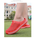 Garden Clog Women Quick Drying Summer Beach Slipper Flat Outdoor Sandals Breathable Mesh Sandals Beach Footwear Anti-Slip Slippers Quick Drying Sandals Stevvex