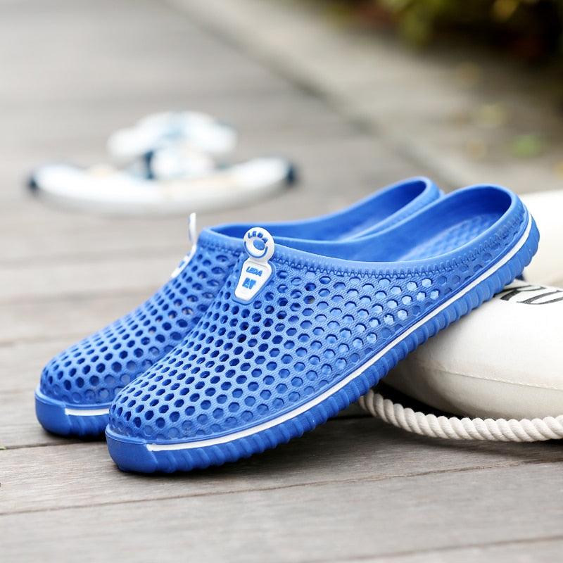 Garden Clog Women Quick Drying Summer Beach Slipper Flat Outdoor Sandals Breathable Mesh Sandals Beach Footwear Anti-Slip Slippers Quick Drying Sandals Stevvex