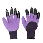 Garden Gloves With Fingertips Claws ABS Plastic Garden Rubber Gloves Gardening Digging Planting Durable Gloves With Claws Waterproof Outdoor Work Breathable Glove Best Gift For Gardener Stevvex