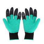 Garden Gloves With Fingertips Claws ABS Plastic Garden Rubber Gloves Gardening Digging Planting Durable Gloves With Claws Waterproof Outdoor Work Breathable Glove Best Gift For Gardener Stevvex