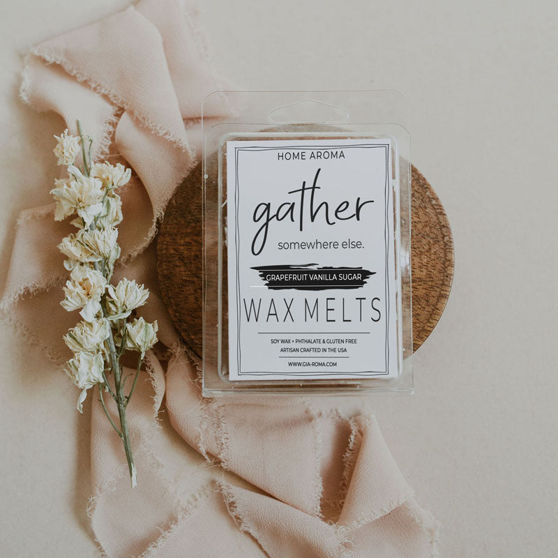 Grapefruit Vanilla Sugar Scented Candle Blend Soy Wax Aromatherapy Citrus Pink Grapefruit Vanilla BandsCo Straps