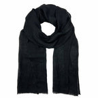 Gauze Linen Scarf Handwoven Airy Lightweight Raw Eyelash Fringe 5 Colors BandsCo Straps