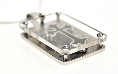 3D Shield Cross Necklace KingdomWear