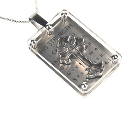 3D Shield Cross Necklace KingdomWear