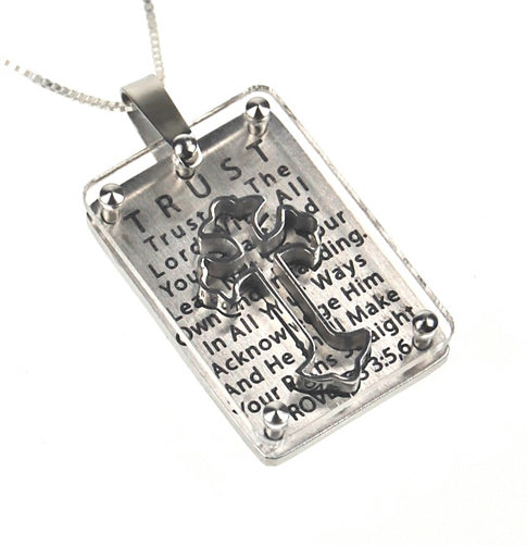 3D Shield Cross Necklace KingdomWear