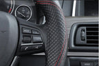 Genuine Leather Car Steering Wheel Cover Soft Anti slip Steering-Wheel Braid Cowhide Braid With Needles Thread Leather Steering Wheel Cover Heavy Duty Pure Cowhide Steering Wheel Cover, Genuine Leather Steering Wheel Cover