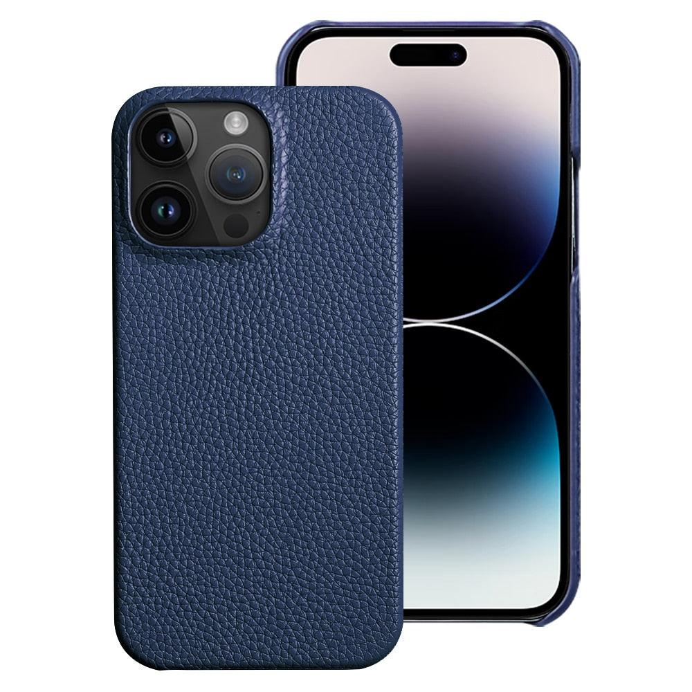 Genuine Leather Phone Case for iPhone 13 14 Pro Max 12 Mini 12 Pro Max Back Cover Neon Orange Silicone Phone Cover Wireless Charging Compatible Shockproof Protective Case for iPhone Stevvex