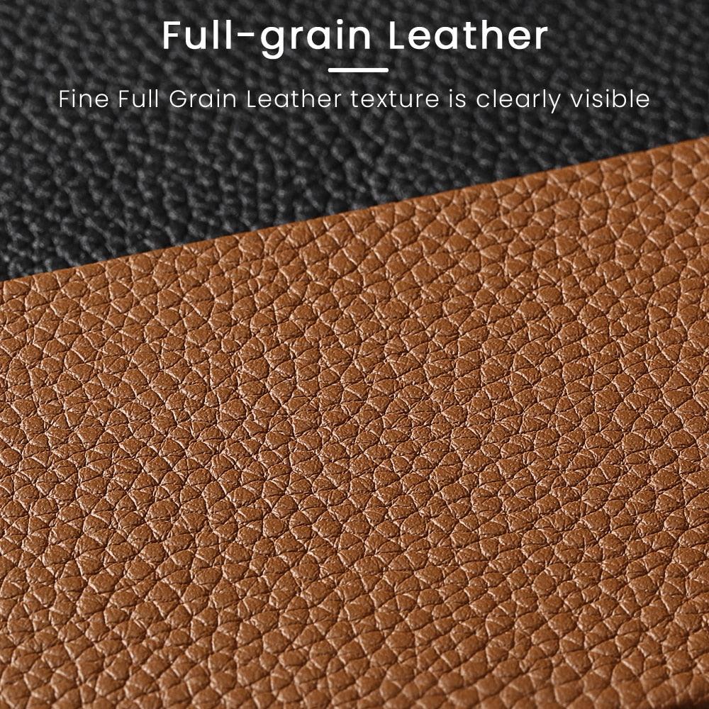 Genuine Leather Phone Case for iPhone 13 14 Pro Max 12 Mini 12 Pro Max Back Cover Neon Orange Silicone Phone Cover Wireless Charging Compatible Shockproof Protective Case for iPhone Stevvex
