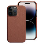 Genuine Leather Phone Case for iPhone 13 14 Pro Max 12 Mini 12 Pro Max Back Cover Neon Orange Silicone Phone Cover Wireless Charging Compatible Shockproof Protective Case for iPhone Stevvex