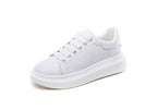 Genuine Leather Women Platform Sneakers Autumn Fashion Sports Little White Shoes Platform Flats Casual Lace Up Woman Comfort Walking Sneakers Stevvex